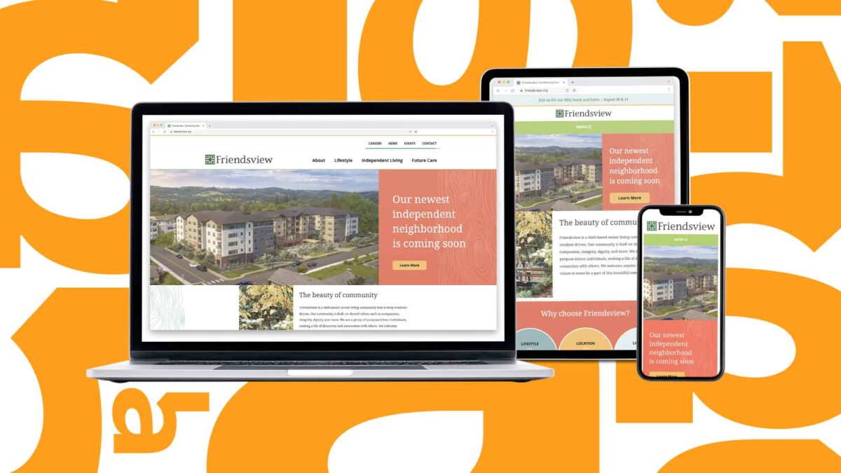 Anstey Hodge Launches New Website for Friendsview Retirement Community