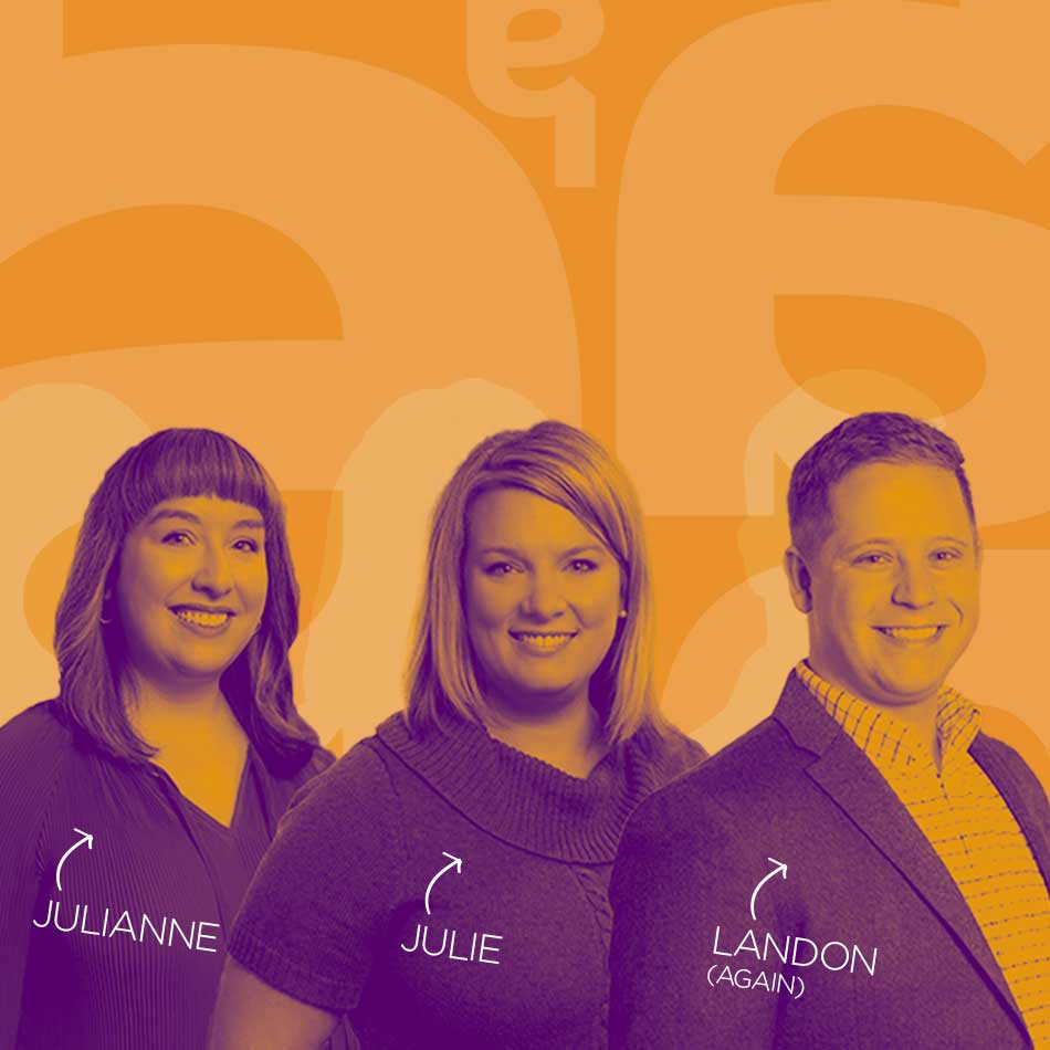 New Anstey Hodge employees beginning in 2023, Julianne Jacob, Julie Abernethy, and Landon Ward