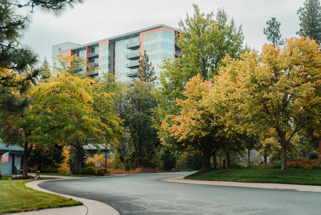 Outside of Rockwood Retirement's South Hill Campus Main Building.