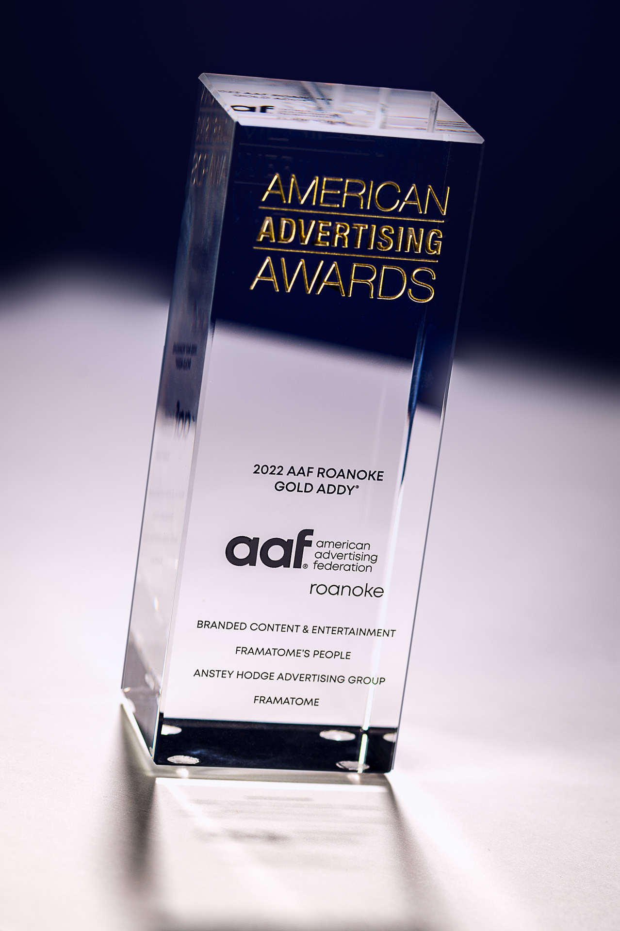 Anstey Hodge Receives Gold ADDY Award