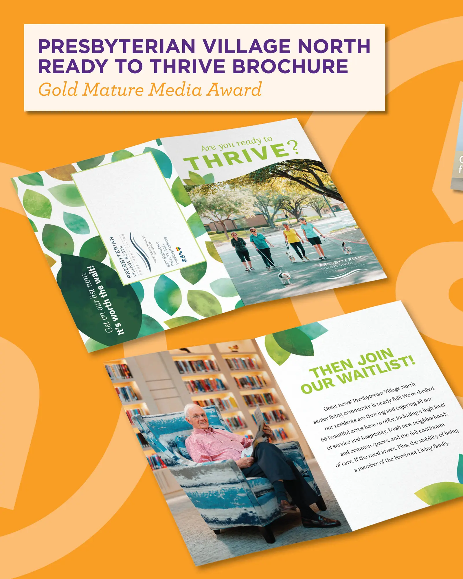 Ready to Thrive Brochure for Presbyterian Village North wins a Gold Mature Media Award