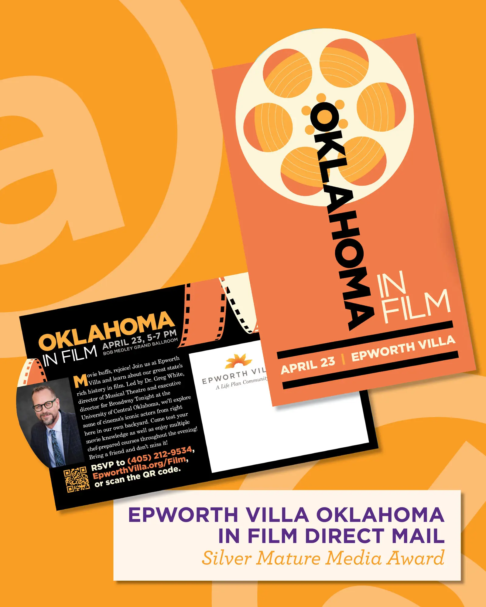 The Oklahoma in Film Direct Mail for Epworth Villa wins a Silver Mature Media Award